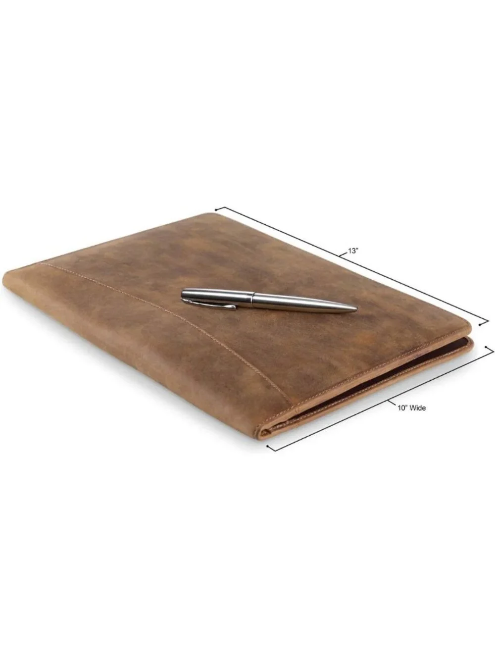 Leather Portfolio Organizer with Luxury Pen - Professional Padfolio & Resume